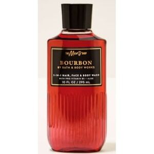 Bath & Body Works Bourbon 3-in-1 Hair Face Body Wash 10 oz Mens Shop New